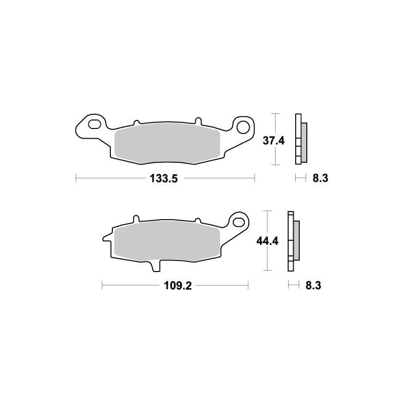 Plaquettes de frein SBS 704SP