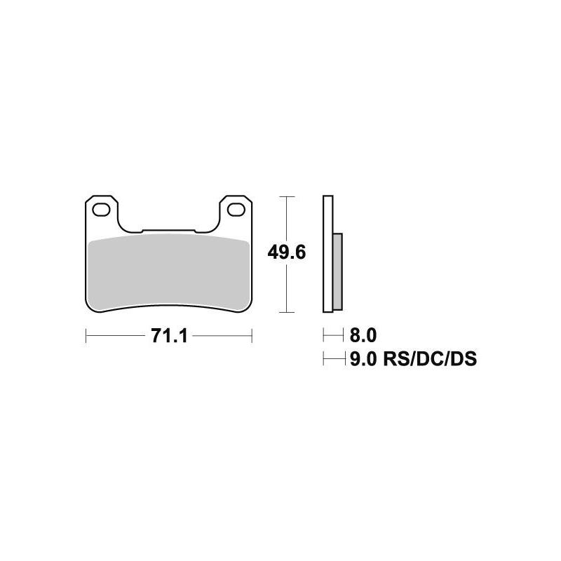 Plaquettes de frein SBS 806SP