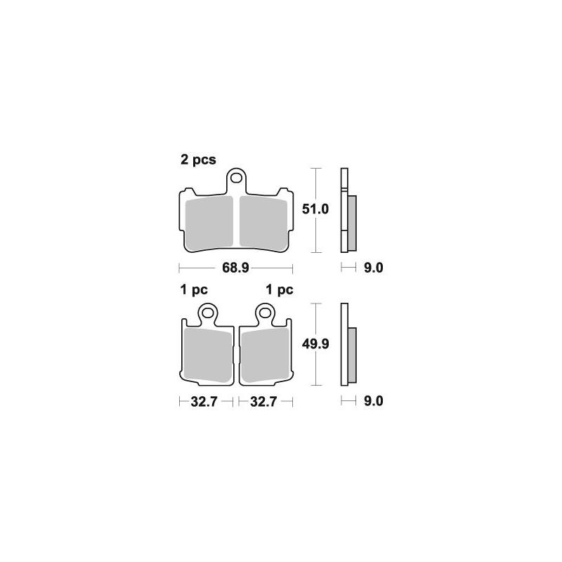 Plaquettes de frein SBS 869SP
