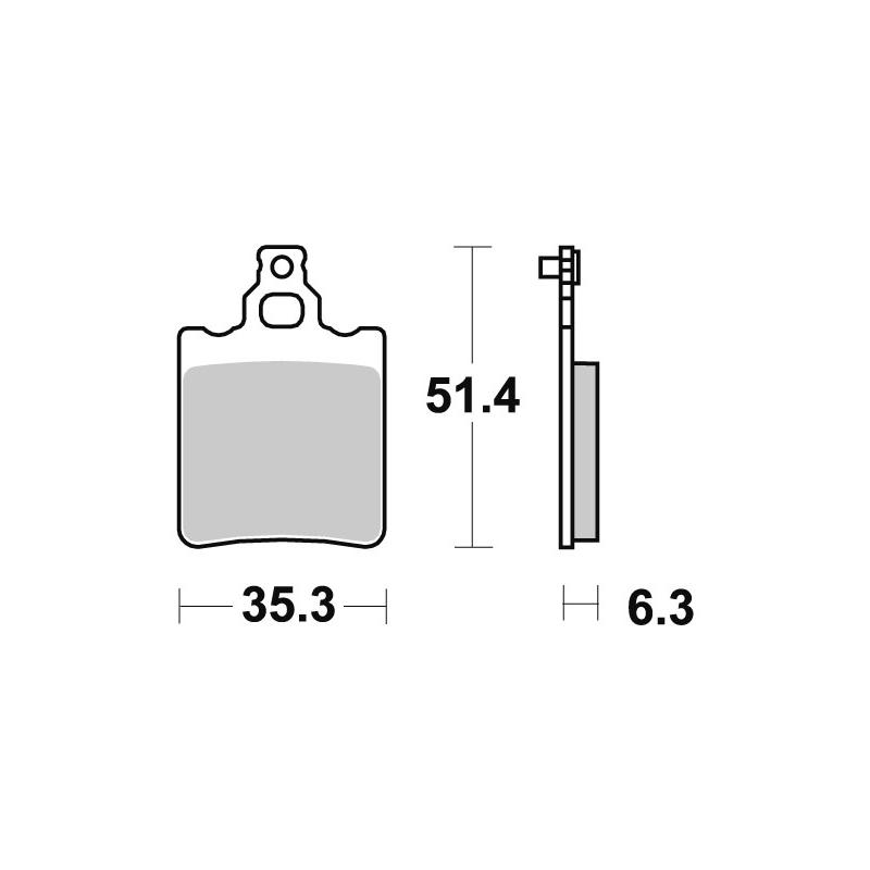 Plaquettes de frein SBS carbone silver 574CS