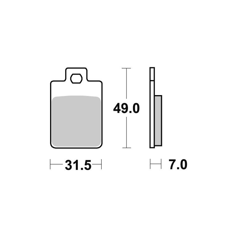 Plaquettes de frein SBS carbone tech 130CT