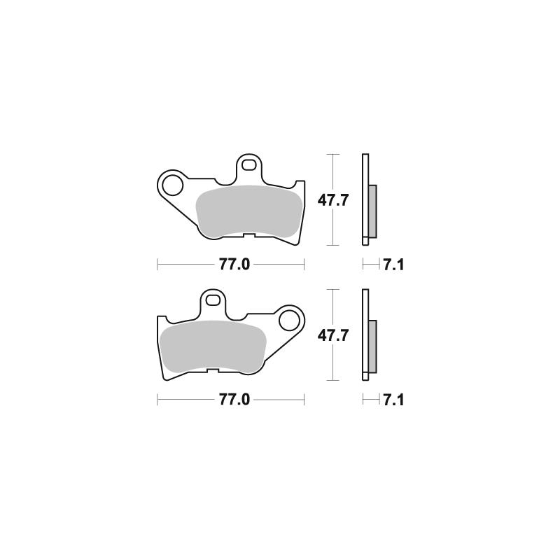Plaquettes de frein SBS céramique 165HF