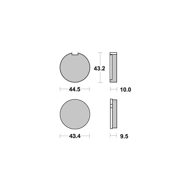 Plaquettes de frein SBS céramique 516HF