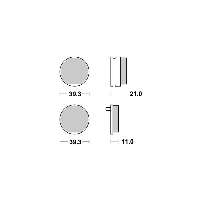 Plaquettes de frein SBS céramique 529HF