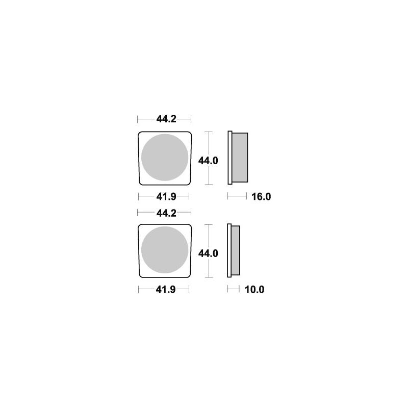 Plaquettes de frein SBS céramique 531HF
