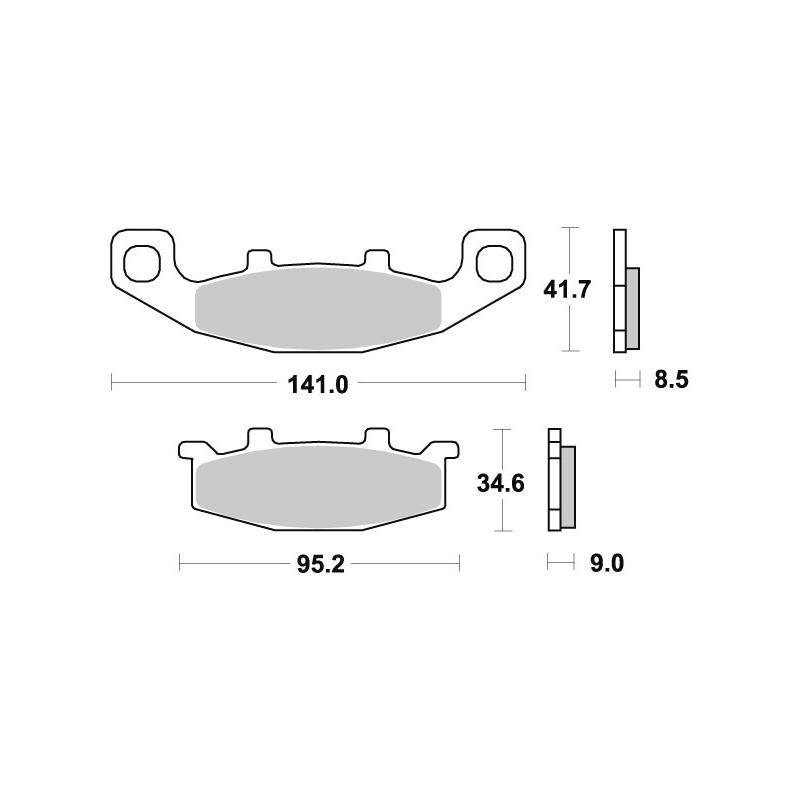 Plaquettes de frein SBS céramique 597HF
