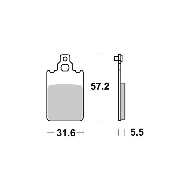 Plaquettes de frein SBS céramique 607HF