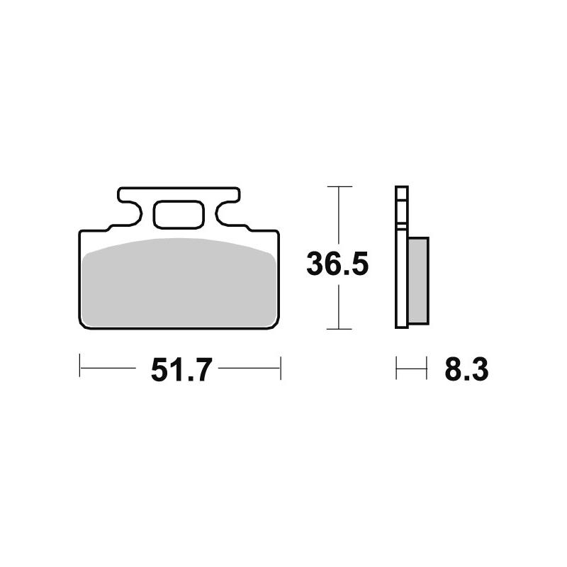 Plaquettes de frein SBS céramique 618HF