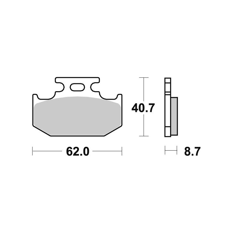 Plaquettes de frein SBS céramique 632HF