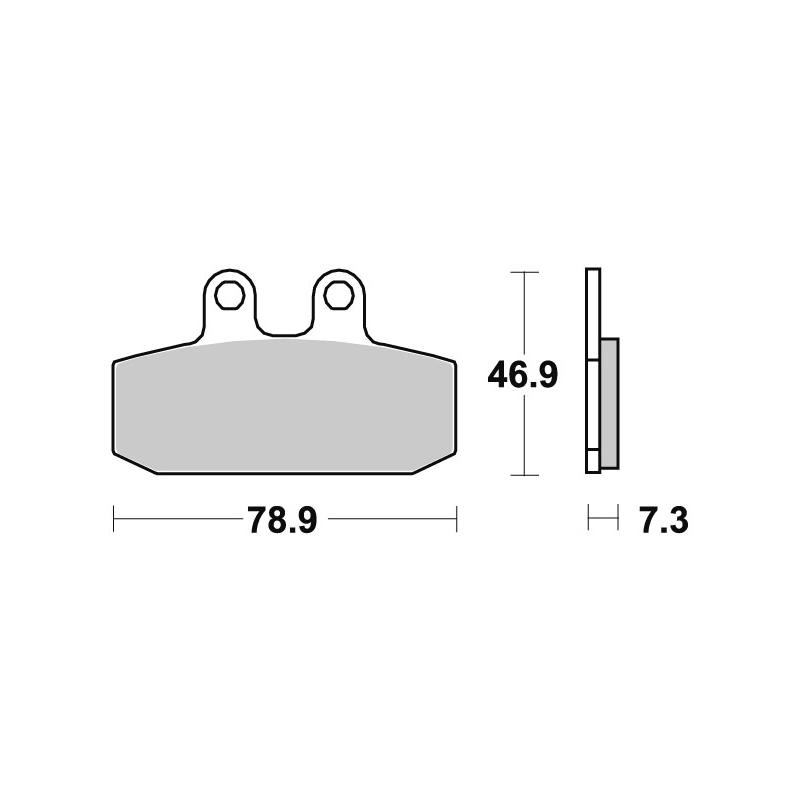 Plaquettes de frein SBS métal fritté 108MS