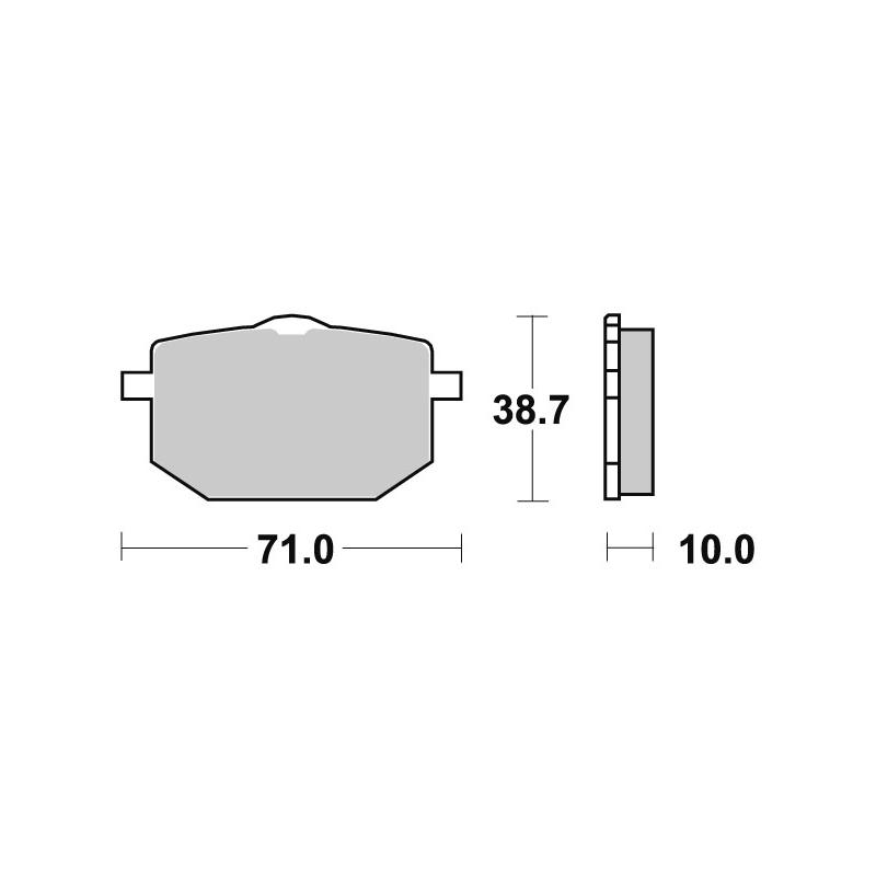 Plaquettes de frein SBS métal fritté 596HS