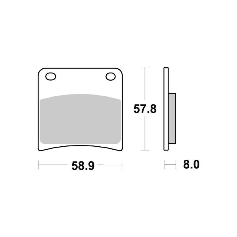 Plaquettes de frein SBS métal fritté 620HS