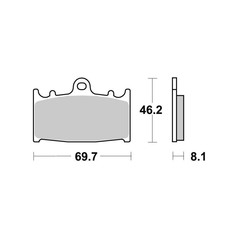 Plaquettes de frein SBS métal fritté 631RS