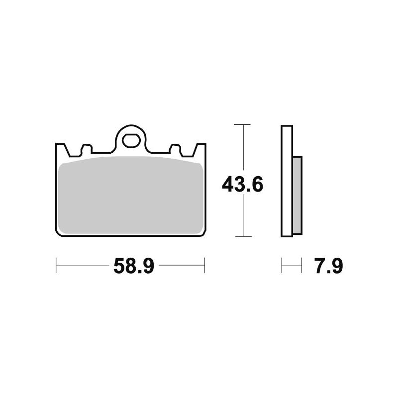 Plaquettes de frein SBS métal fritté 666RS