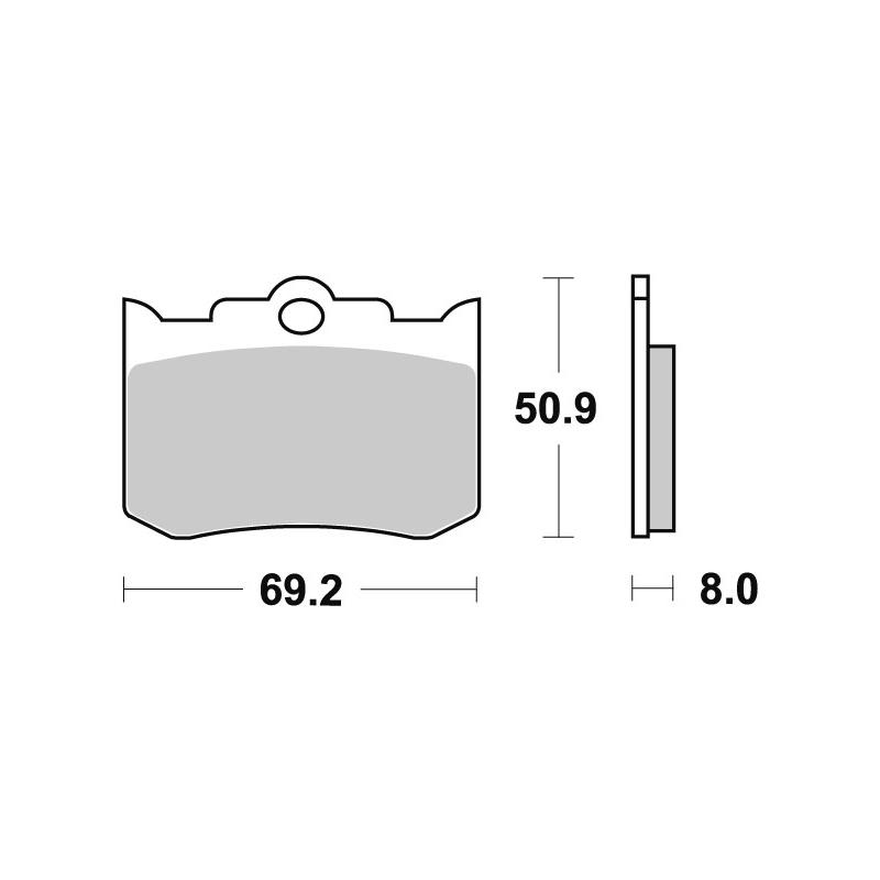 Plaquettes de frein SBS métal fritté 678H.LS
