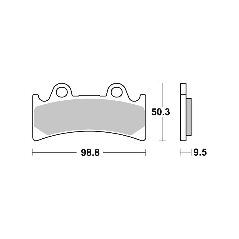 Plaquettes de frein SBS métal fritté 683RS