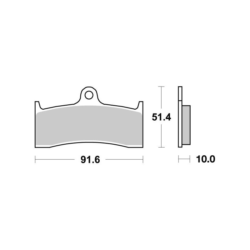 Plaquettes de frein SBS métal fritté 729RS