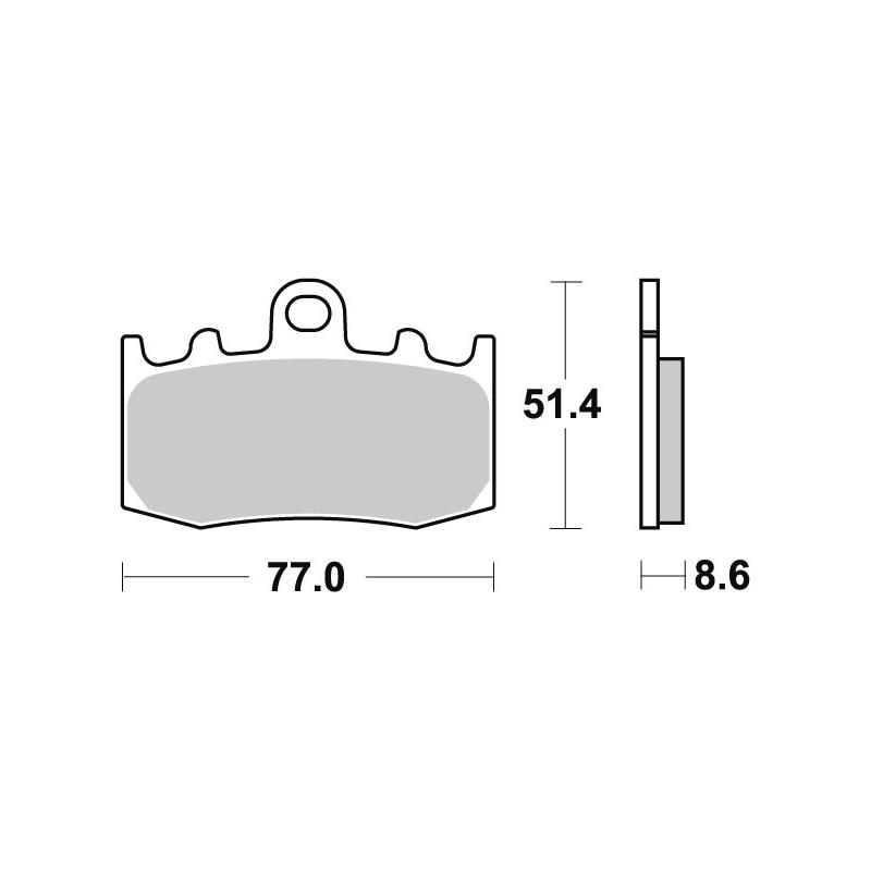 Plaquettes de frein SBS métal fritté 796RS