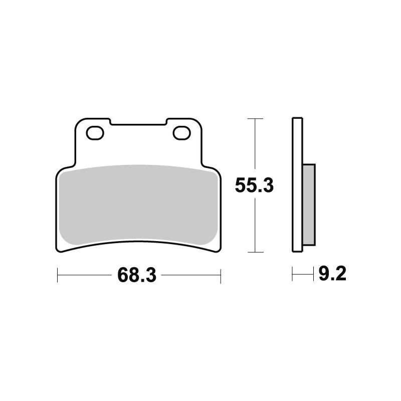 Plaquettes de frein SBS métal fritté 844RS