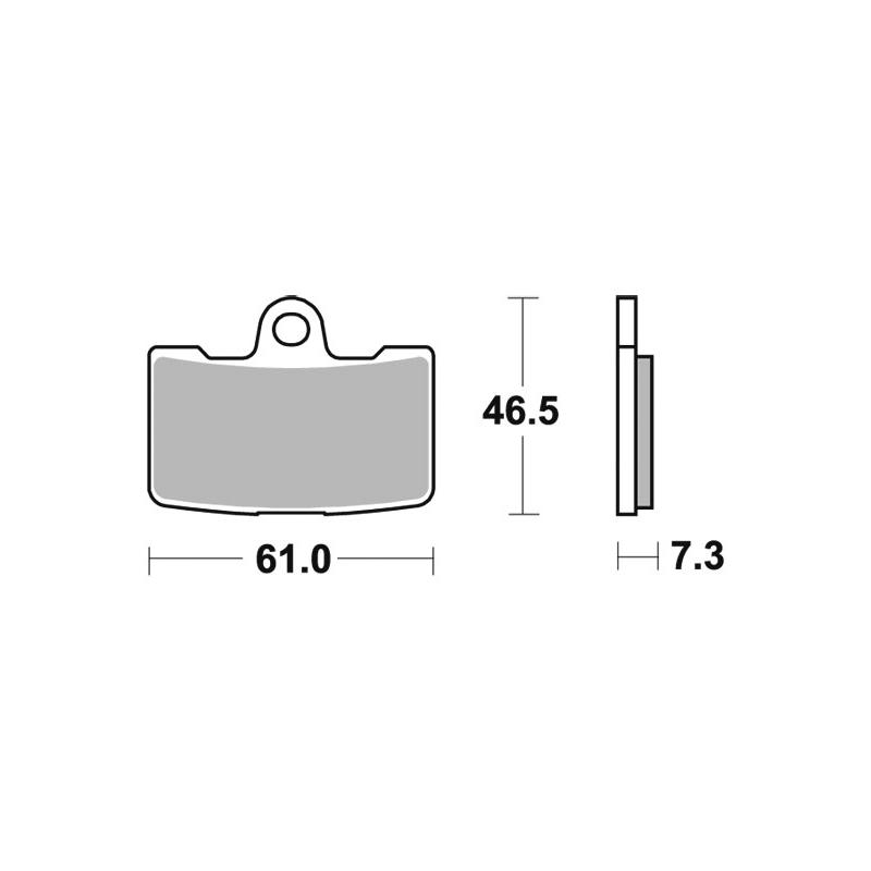 Plaquettes de frein SBS métal fritté 856RS
