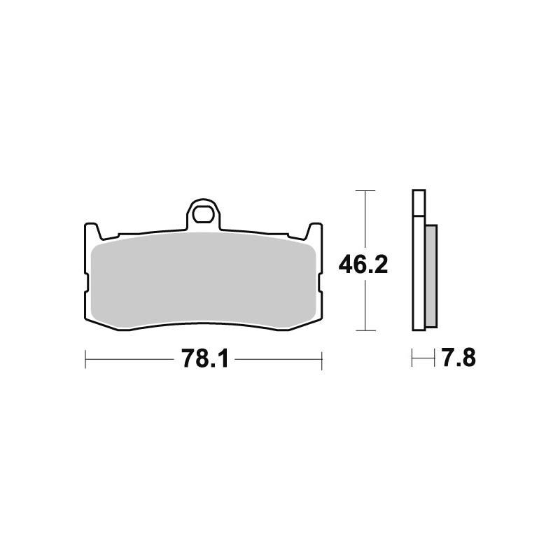 Plaquettes de frein SBS métal fritté 864RS