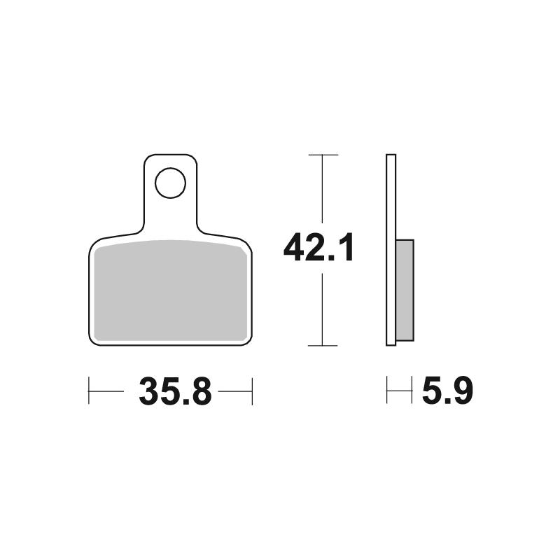 Plaquettes de frein SBS métal fritté 895RSI