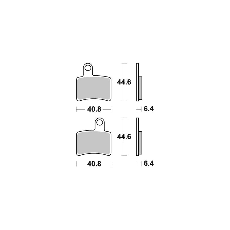 Plaquettes de frein SBS métal fritté 896RSI