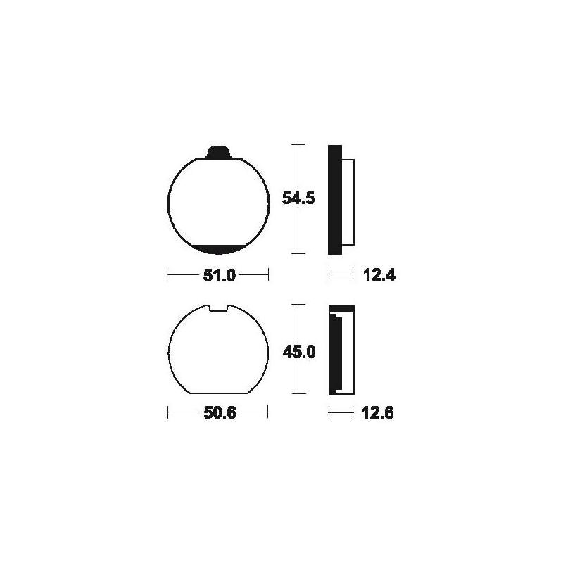 Plaquettes de frein Tecnium MA14 organique
