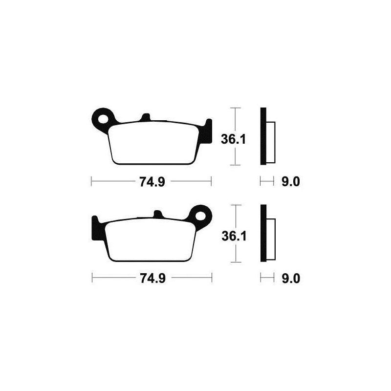 Plaquettes de frein Tecnium MA190 organique