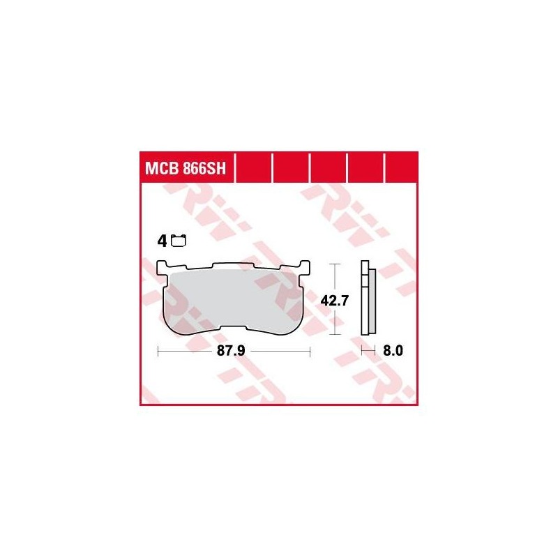 Plaquettes de frein TRW métal fritté MCB866SH