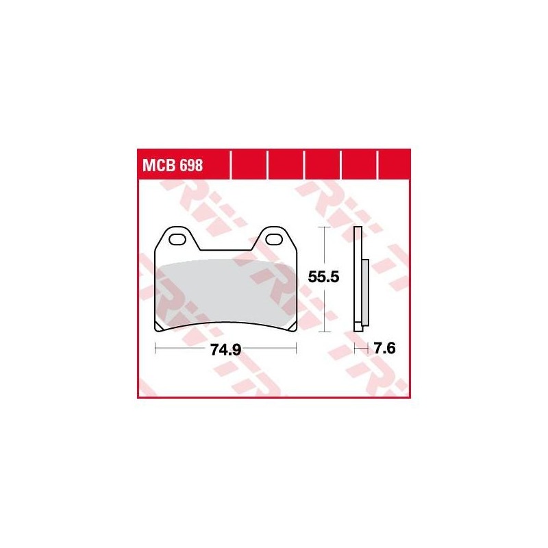 Plaquettes de frein TRW organique MCB698