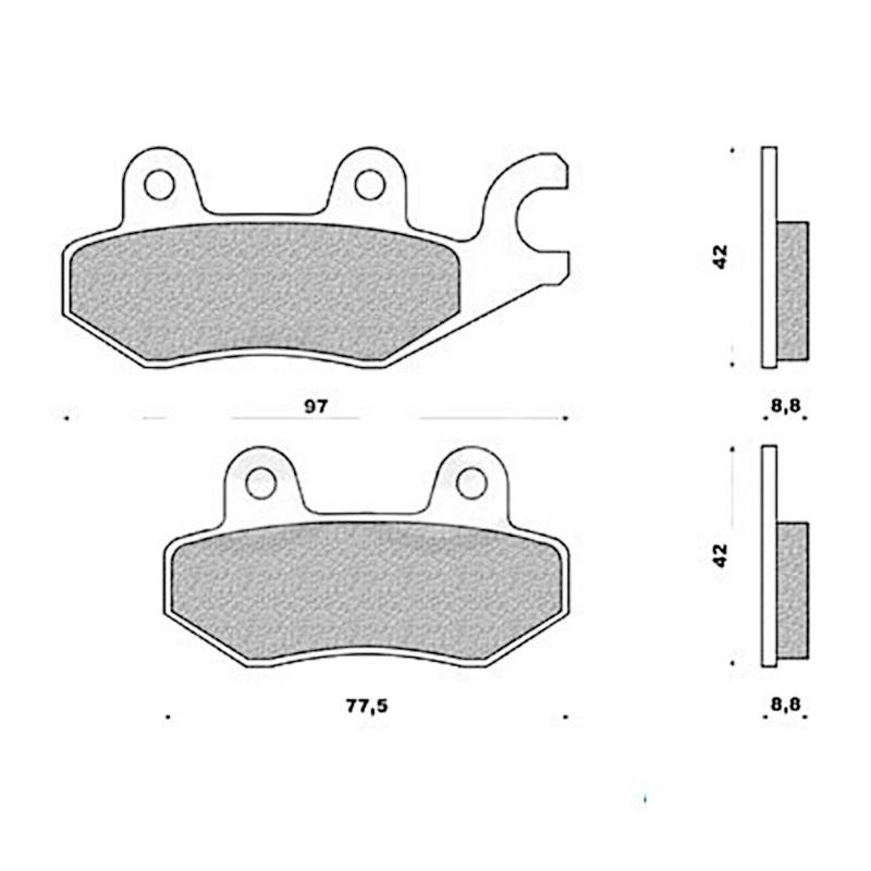 Plaquettes de frein Yamaha TZR / MBK X-Power -03
