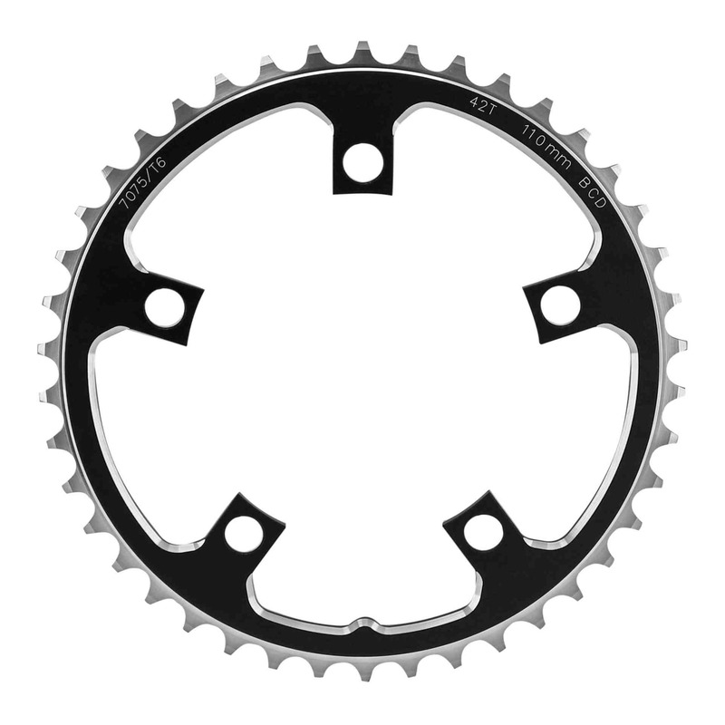 Plateau vélo de route 2x9-10v intérieur (42 dents) noir Diam 110mm