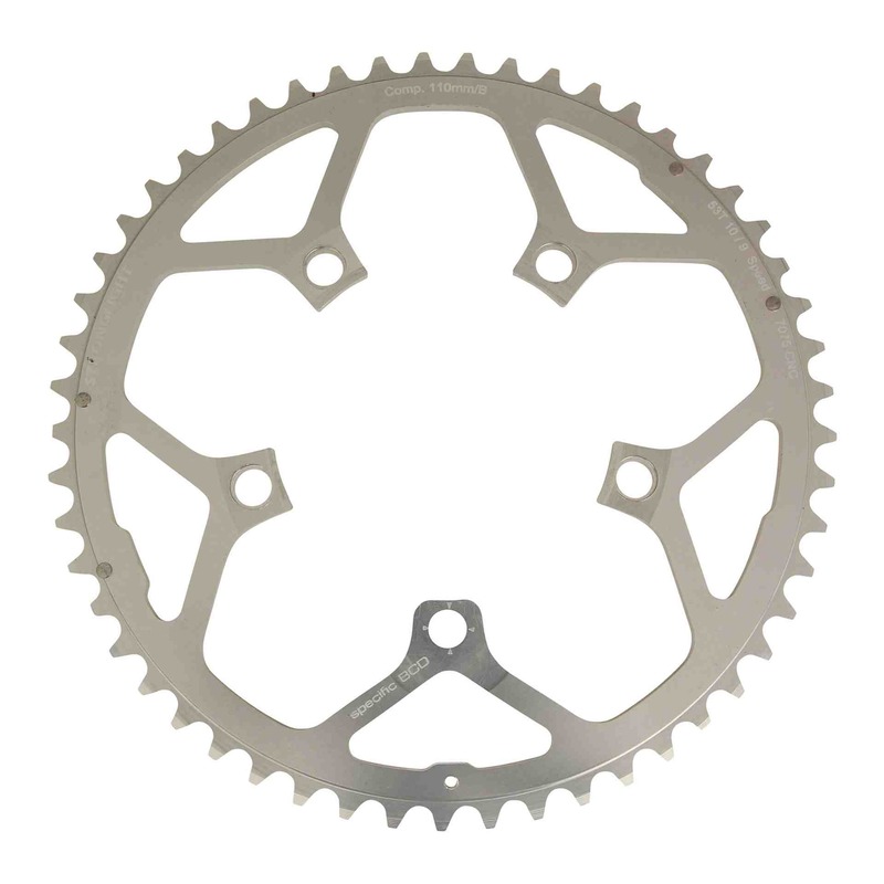 Plateau vélo de route Stronglight 2x10v extérieur (53 dents) argent