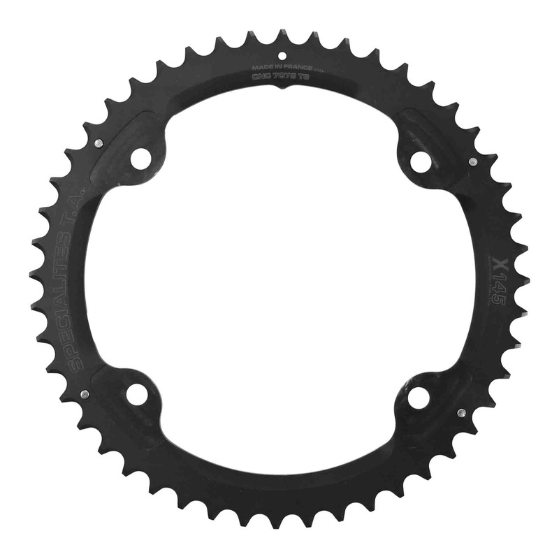 Plateau vélo de route Ta 2x11v (48 dents) extérieur noir Diam 145mm
