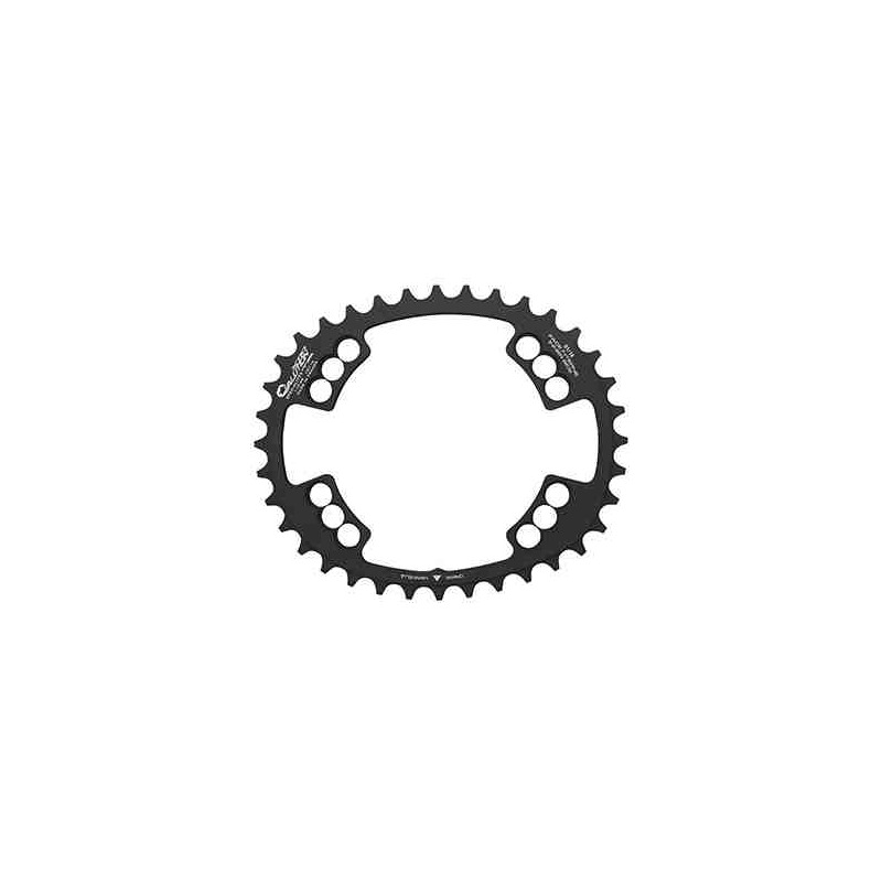 Plateau vélo de route Ta Ovalution 2x11v (36 à 42 dents) intérieur noir Diam 110mm