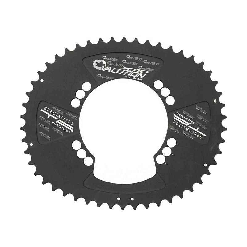 Plateau vélo de route Ta Ovalution 2x11v (50 dents) extérieur noir D