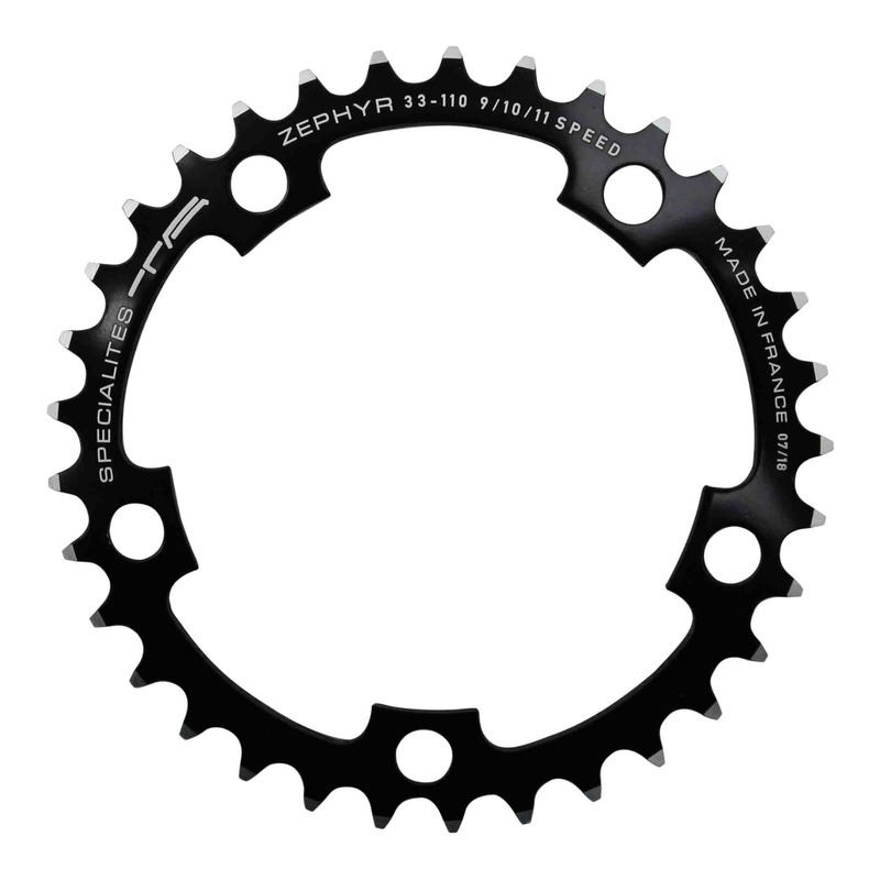 Plateau vélo de route Ta Zephyr 2x9-10v (33 à 42 dents) intérieur noir Diam 110mm