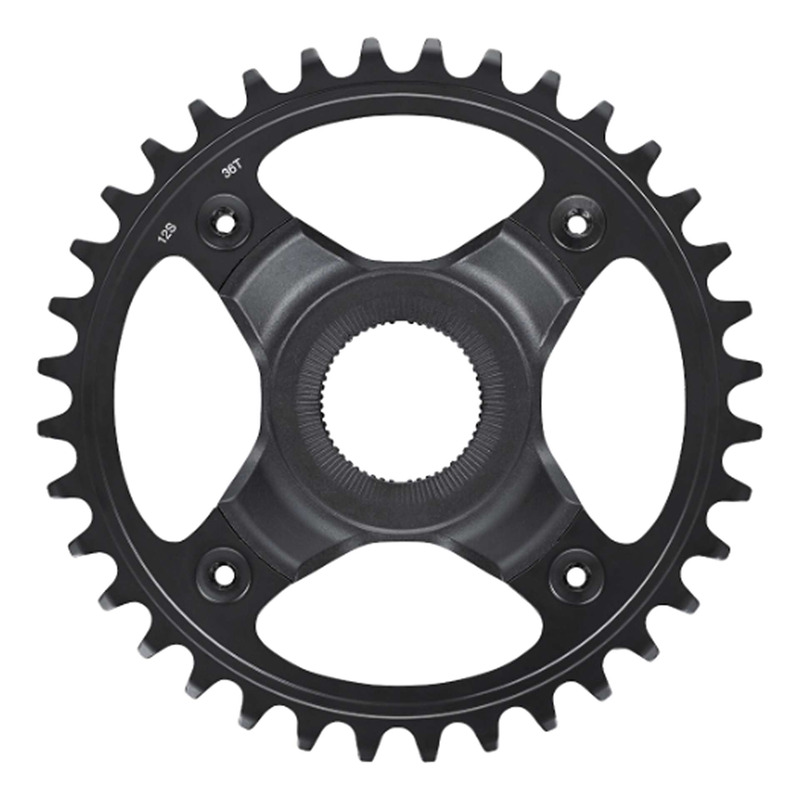 Plateau Vélo Électrique Shimano SM-CRE70-12-B Mono-Plateau 36 Dents Noir