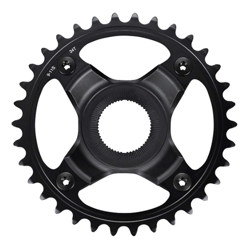 Plateau Vélo Électrique Shimano SM-CRE70 Mono-Plateau 34 Dents Noir