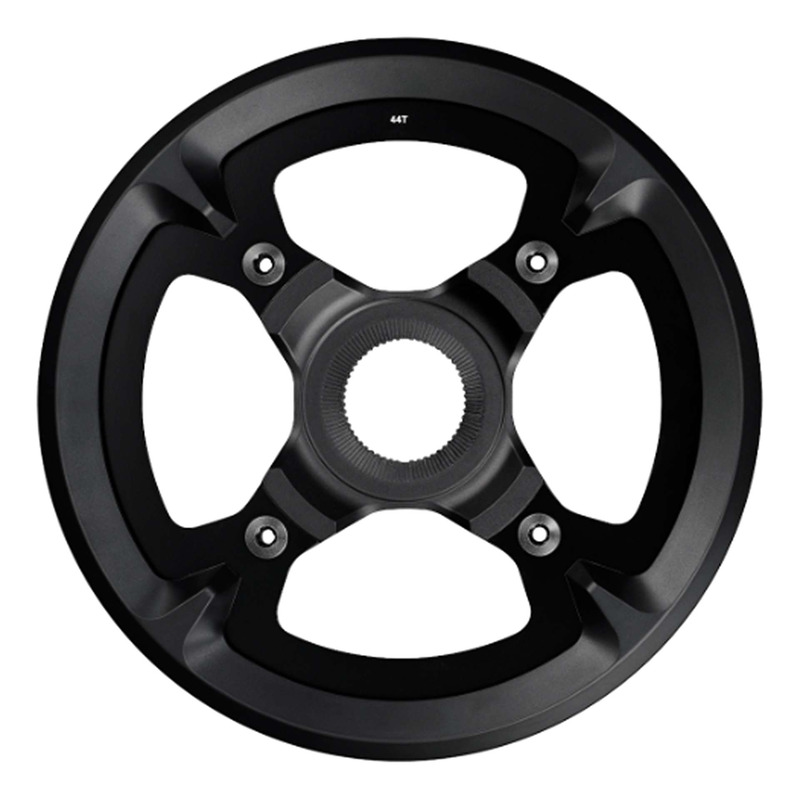 Plateau VTT Électrique Shimano SM-CRE80 44 dents Double Protège Chaîne Noir