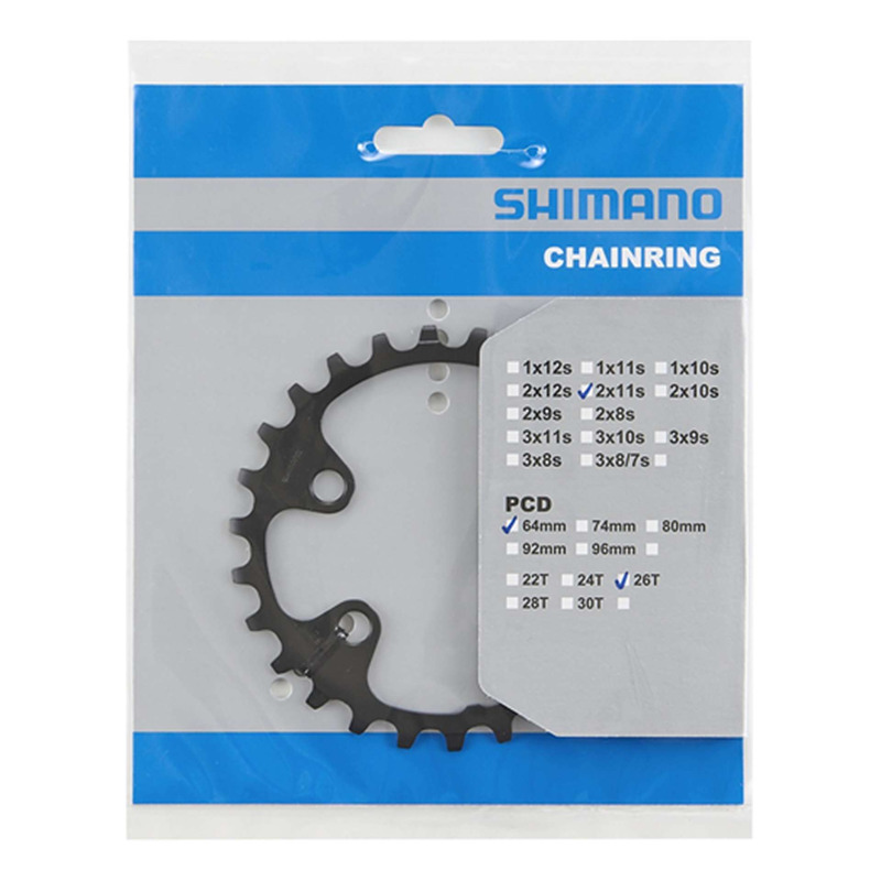 Plateau VTT Shimano Deore 26 dents Double Plateaux Intérieur 4 branches
