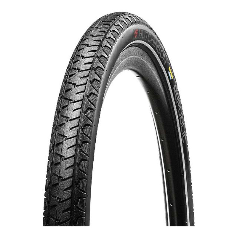 Pneu vélo urbain Hutchinson Republic Infinity 27,5"X1,75 TT Noir/Réfléchissant