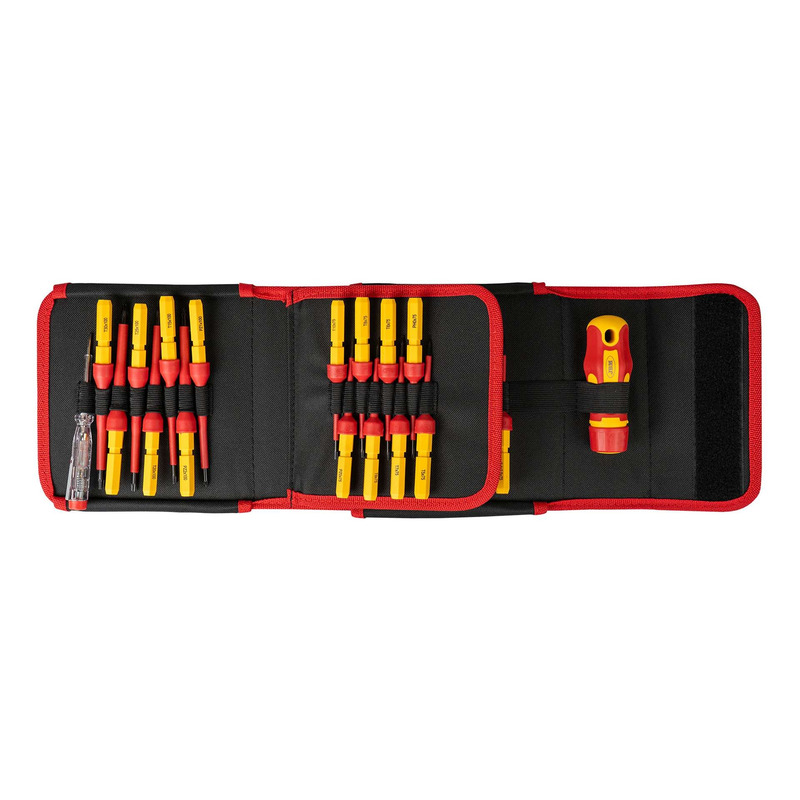 Pochette 25 tournevis JBM interchangeables isolés