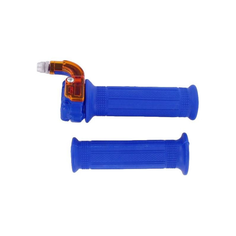 Poignée de gaz mini Targa en métal bleu