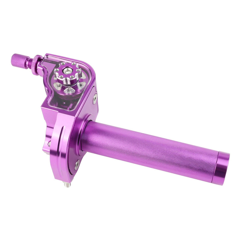 Poignée de gaz Replay alu tirage rapide violet