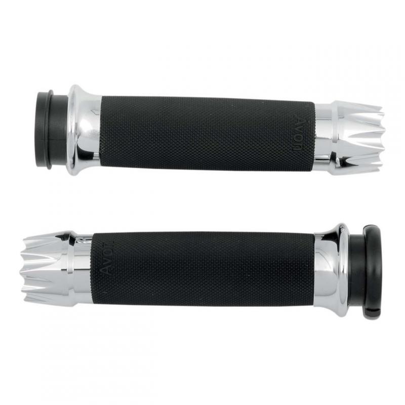 Poignées Avon custom grips Excalibur tirage électronique Road King 0