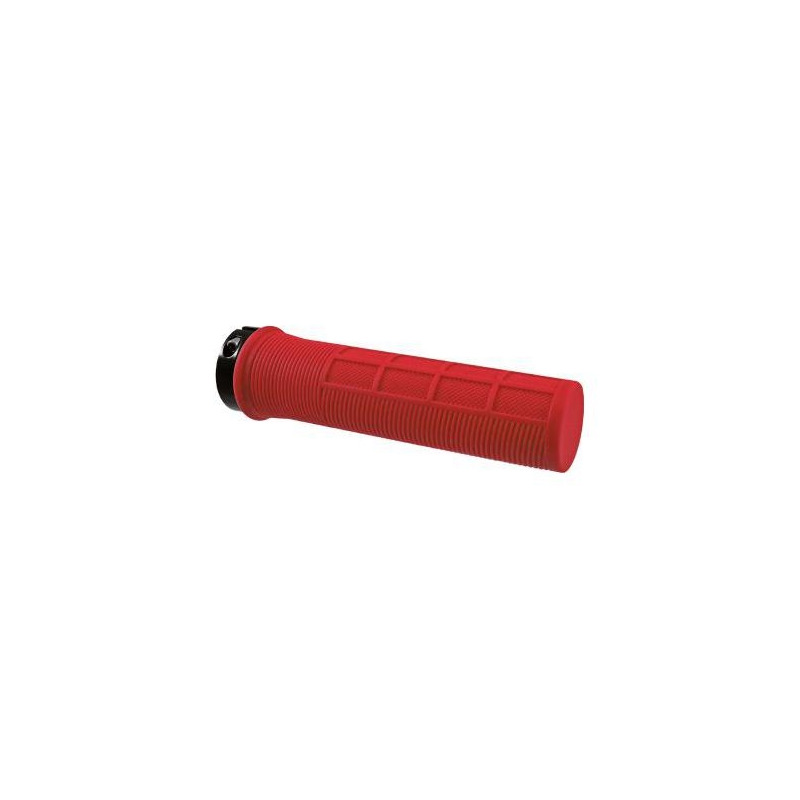 Poignées de VTT WAG Shape-R lock-on rouge 135 mm