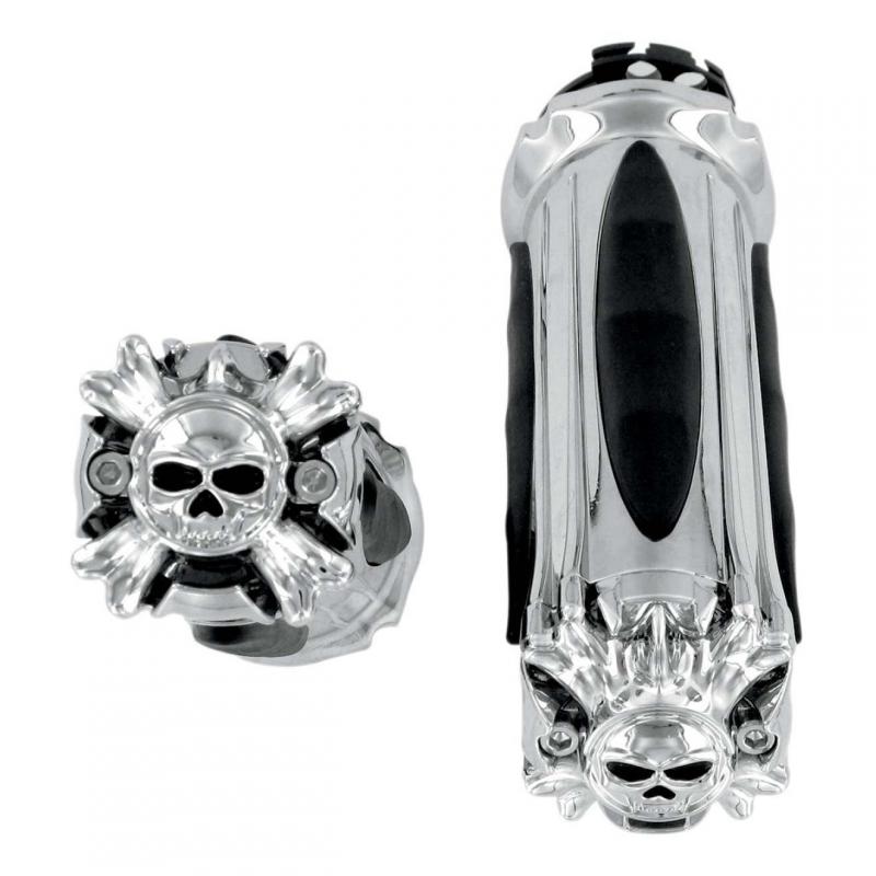 Poignées Kuryakyn Zombie tirage câble Twin-Cam 99-17 chrome
