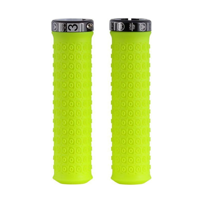 Poignées VTT 130mm SB3 Kraken jaune fluo/noir